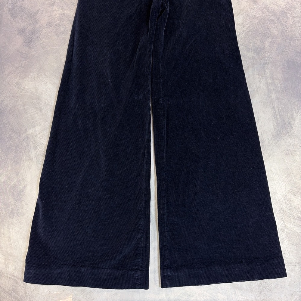 Cartonnier Corduroy Wide Leg Pants Womens 8 Navy Blue High Rise Trouser - Picture 10 of 10